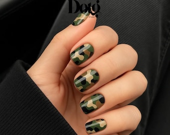 Nail Polish Wraps Camouflage Army Style Nail Stickers DIY Manicure Decal Strips