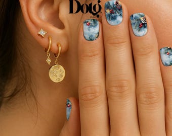 Snowy Fir Magic Nail Polish Wrap DIY Manicure and Pedicure Stickers