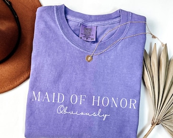 Comfort Colors Maid Of Honor Shirt: Bridal Party Tee