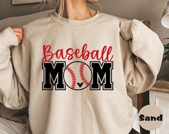 Baseball Mom Sweatshirt: Trendy Sports Mama Hoodie