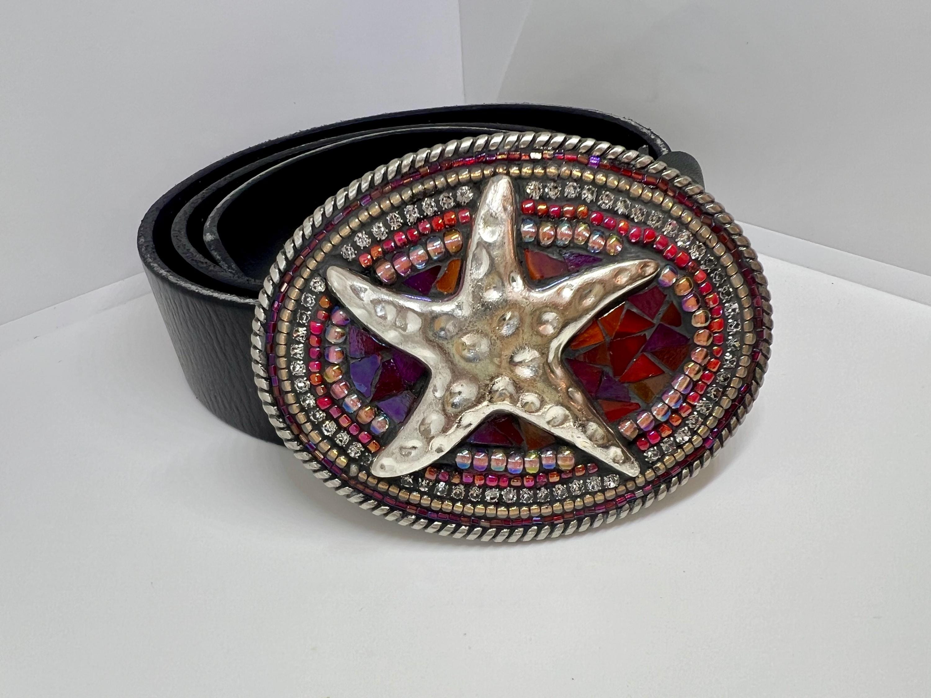 Starfish Embellished Belt Buckle Starfish Buckle Belt - Etsy main image 4