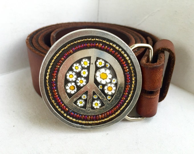 Mosaic Belt Buckle Round Buckle Women's Belts Buckles Etsy