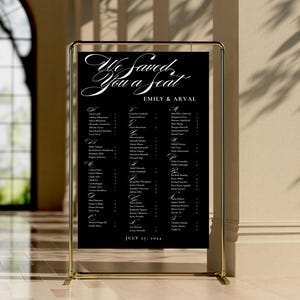 Alphabetized Guest Seating Chart Editable Canva Template Instant Download Size 24x36 Included