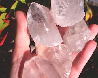 Natural Clear Quartz Point - Raw Unpolished Quartz Crystal for Healing and Clarity