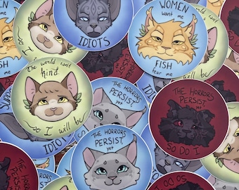 Medicine Cat Funny Sayings 3" Stickers