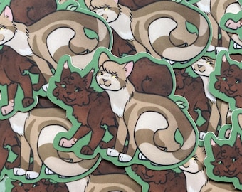 Squilf and Leaf 2" Sticker