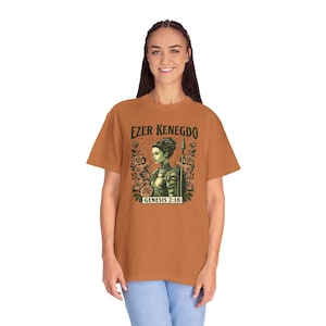 Ezer Kenegdo Warrior Genesis Tee IndigenousHispanic Christian Egalitarian Mutuality Messianic Shirt Comfort Colors 1717 image 4