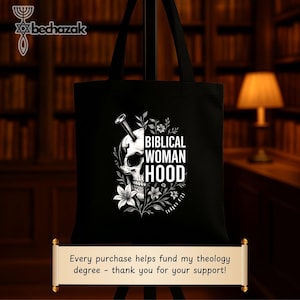 Biblical Womanhood Tote - Jael-Inspired Skull and Nail Design