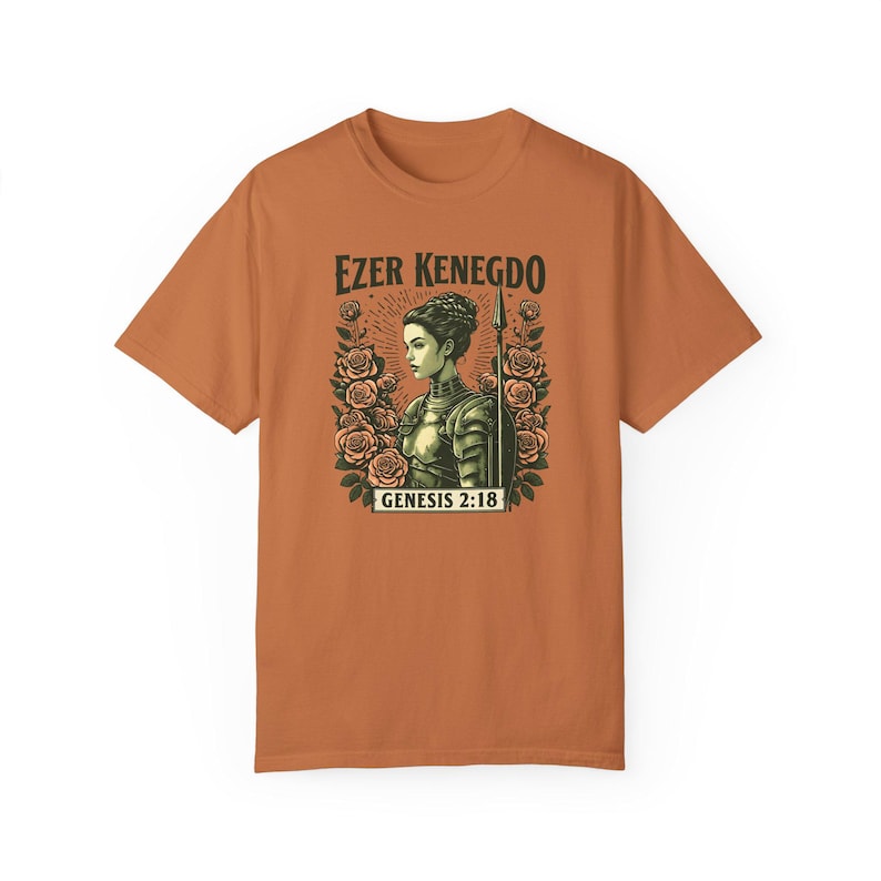 Ezer Kenegdo Warrior Genesis Tee IndigenousHispanic Christian Egalitarian Mutuality Messianic Shirt Comfort Colors 1717 image 2