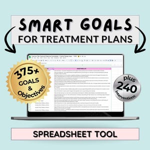 Kalkylblad med behandlingsplanmål och -målsättningar med interventioner [GOOGLE SHEET] för kuratorer, socialarbetare, psykologer och terapeuter