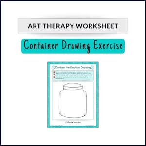 Feuille d'exercices pour l'art-thérapie | Activité d'art-thérapie de dessin de récipient | Feuilles de travail sur l'art-thérapie pour les art-thérapeutes
