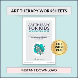 Art Therapy Worksheets for Kids | Child Art Therapy Worksheet Bundle | Art Therapy for Kids | Art Therapy Worksheet | Child Therapy Bundle