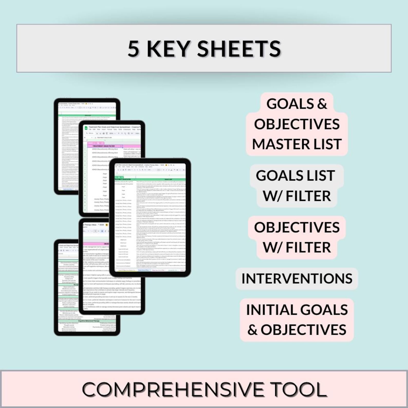 Therapy Treatment Plan Goals Bundle With SMART Goals, Objectives ...