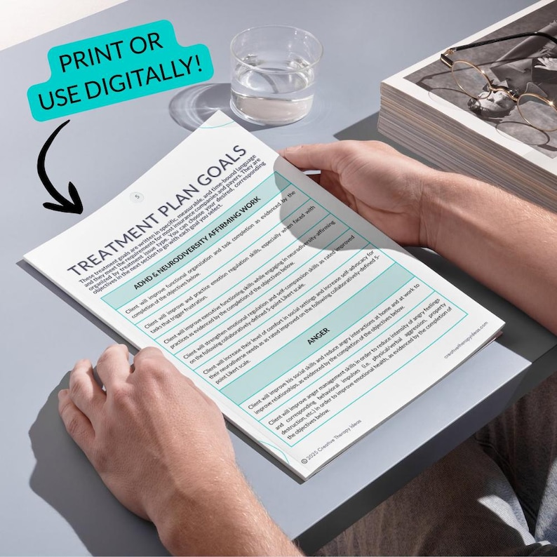 Treatment Plan Goals, Objectives, & Interventions Printable PDF ...