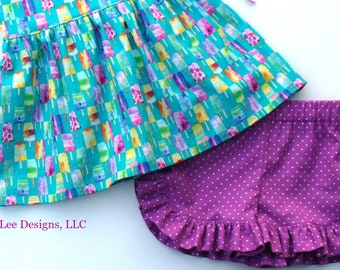 Girls Ruffle Shorts,Summer Shorts,Girls Shorts,Toddler Shorts,Purple,Pin Dot,Toddler Shorts,Size 12MO,18MO,2T,3T,4T,5,6,7,8,10