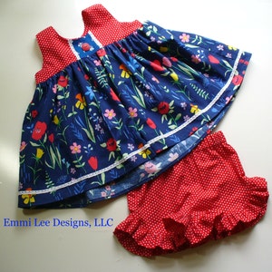 Girls Ruffle Shorts,Summer Shorts,Girls Fourth of July Shorts,Toddler Shorts,Red,Polka Dot,Toddler Shorts,Size 12MO,18MO,2T,3T,4T,5,6,7,8 image 2