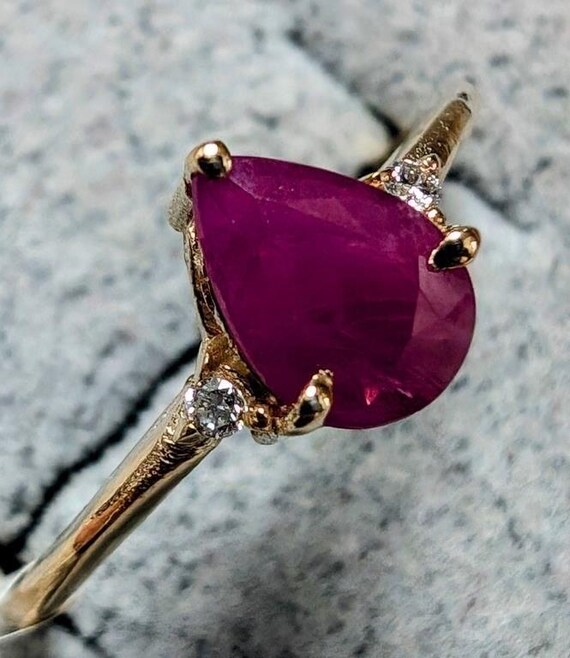 vintage ruby ring - image 1