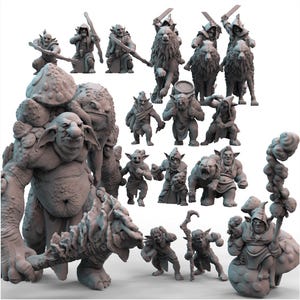 Complete Goblin Warband – 18x Goblin Miniatures Bundle | Resin 3D Printed TTRPG Minis for DnD, Pathfinder, Fantasy Games