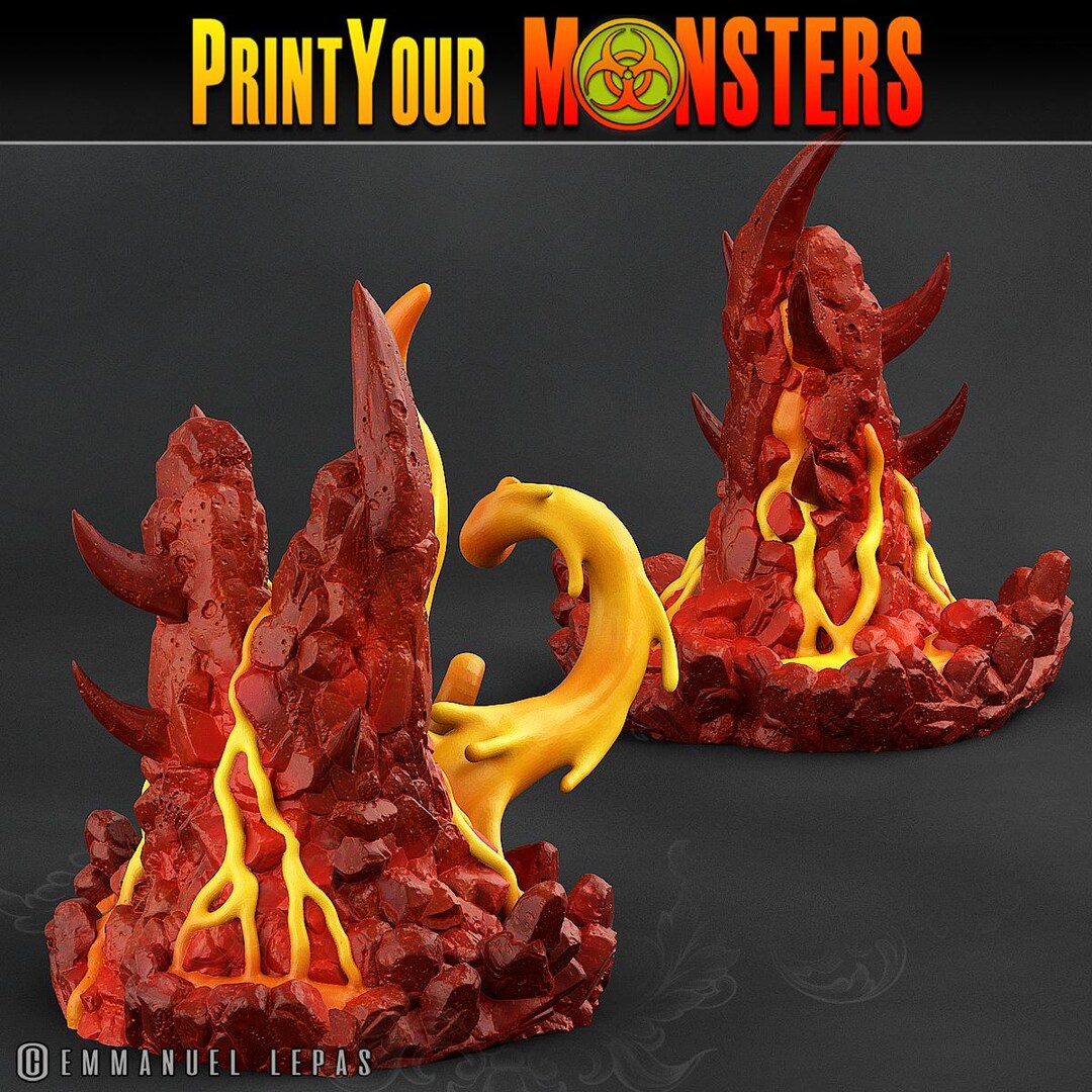 Magma Ropers Infernal Magma Ropers | Lava Terrain Creatures | Print Your Monsters ...
