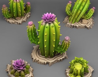Tabletop Miniatur Figur "Cactus From Mars" fr 28mm Mastab, im Set oder  einzeln erhltlich, unbemalter Kaktus fr Terrain, Diorama und DnD - Etsy.de