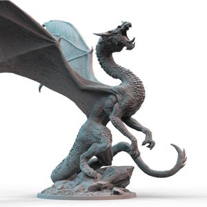 Young Dragon | DnD Miniature by Blue Giant Studios | Resin Fantasy Dragon for TTRPG, Dungeons and Dragons Monster, Tabletop Mini