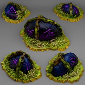 Magic Stones Terrain – Arcane Scatter for DnD, Pathfinder, and TTRPGs – 3D Printed Resin Fantasy Terrain