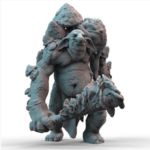 Troll fongique gobelin – Grande miniature de monstre gobelin en résine | Figurine TTRPG imprimée en 3D pour DnD, Pathfinder, RPG fantastiques