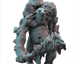 Fungal Goblin Troll Miniature: 3D Printed Resin RPG Figure