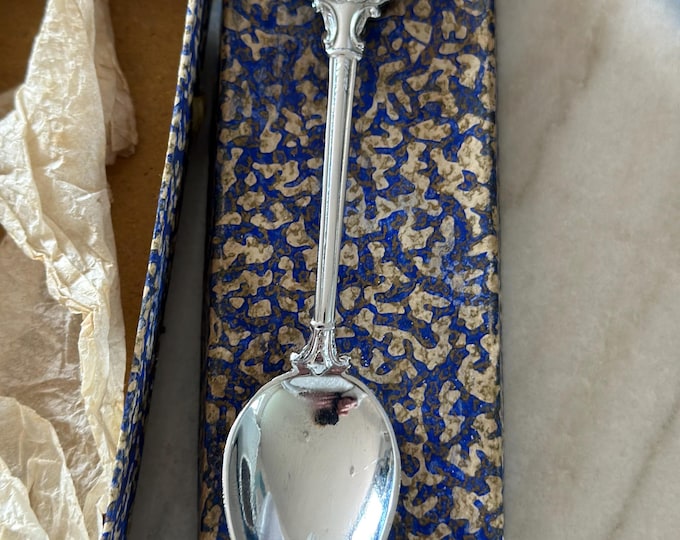 Festival of Britain 1951 Souvenir Spoon in Original Box | Vintage Silver-Coloured Collectible