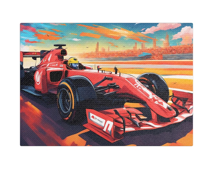 Stretched Canvas Wall Art, Vibrant Racing Art Canvas, Formula one, F1, Perfect Decor for Car Enthusiasts, Gifts for Motorsport Lovers, Home