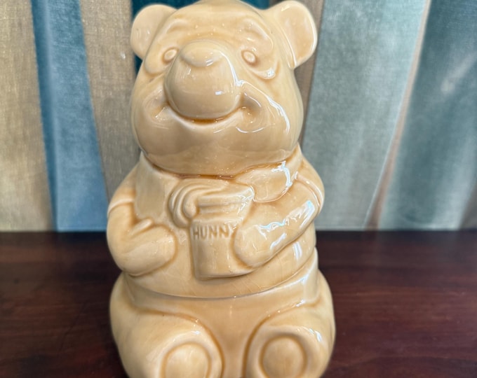 Disney Winnie the Pooh Ceramic Cookie Jar – Licensed © The Walt Disney Co – Vintage Kitchen Storage