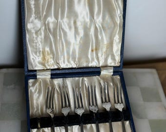 ヴィンテージ EPNS フォークセット x 6 - 7インチ - Etsy 日本