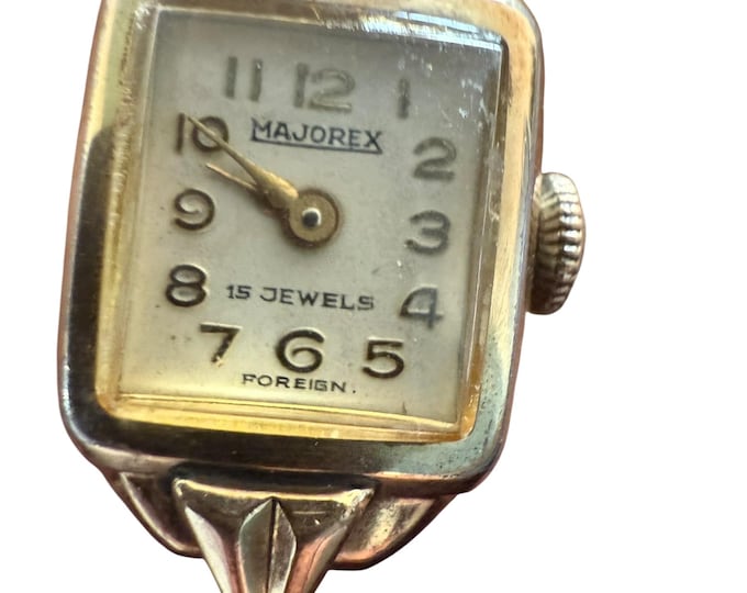 Vintage Italian Majorex Ladies Watch | 15 Jewels | Rolled Gold Case | 1950s–60s | Running