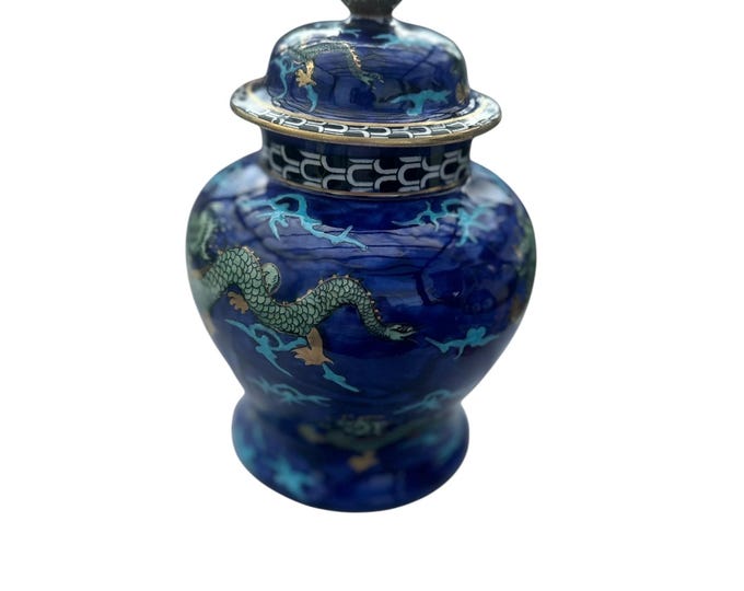 Vintage Coronaware Dragon Ginger Jar: English Chinoiserie Porcelain