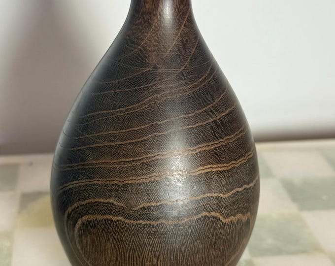 Turned Laburnum Wood Bud Vase — Small Studio Woodturning