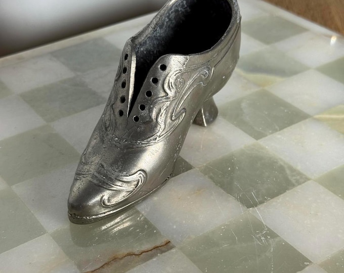 Vintage Silver Decorative Shoe Figurine