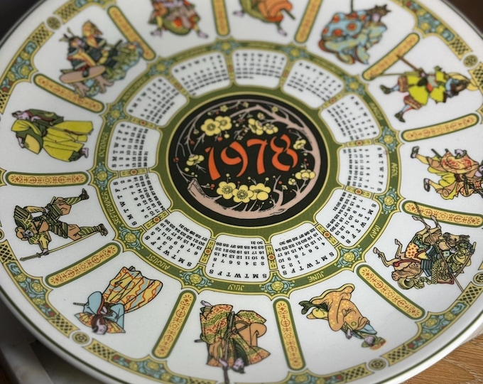 Vintage Wedgwood 1978 Samurai Calendar Plate Eighth Series Collectible