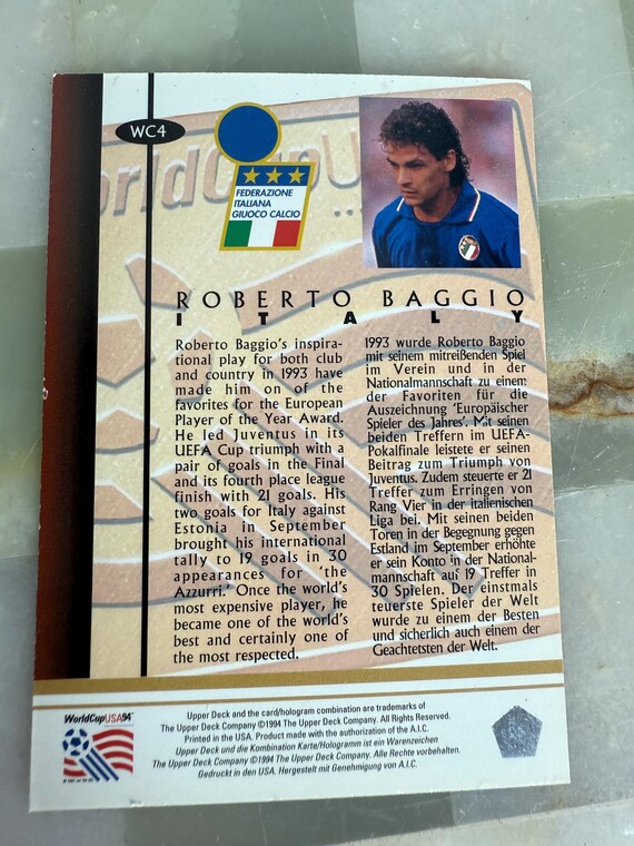 Cartes hologramme prétendants de la Coupe du monde 1994 pont