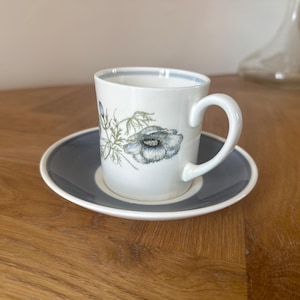 Vintage Wedgwood Glen Mist Tea Cup Saucer Set Bone China Susie Cooper Design Made England 1960s Collectible