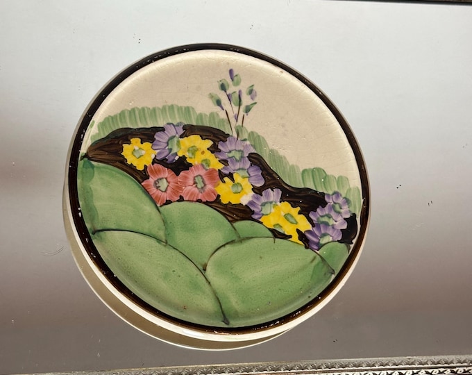 Vintage Hand-Painted James Kent Floral Plate, Made in England, 1930s Decorative Ceramic Plate