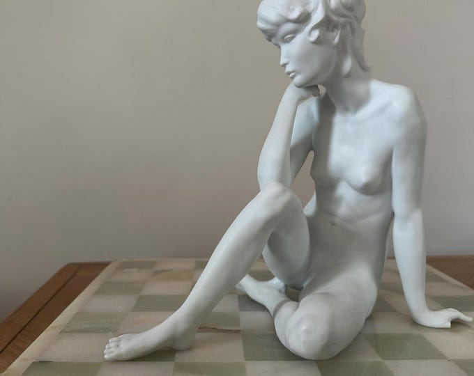 Vintage Kaiser W Germany Nude Figurine by D Gawantka Bisque Porcelain Female MCM