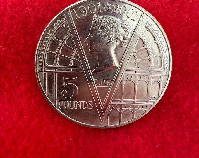 2001 Queen Victoria 5 pound Coin 1901–2001 Centenary Commemorative UK Coin Cupro-Nickel BU