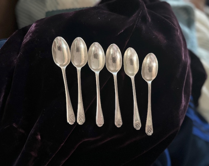 Antique Sterling Silver Teaspoons - 1933 London Hallmarks, Set of 6