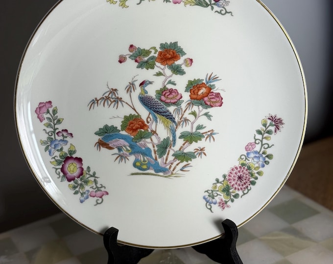Wedgwood Kutani Crane Dinner Plate – Bone China, Oriental Bird & Floral Design, Made in England
