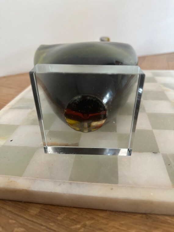 ヴィンテージ ムラーノガラスの白鳥の彫刻：Sommerso イタリアンアート