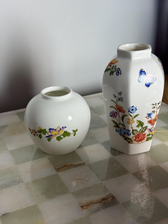 Aynsley China 花柄フラワーベース