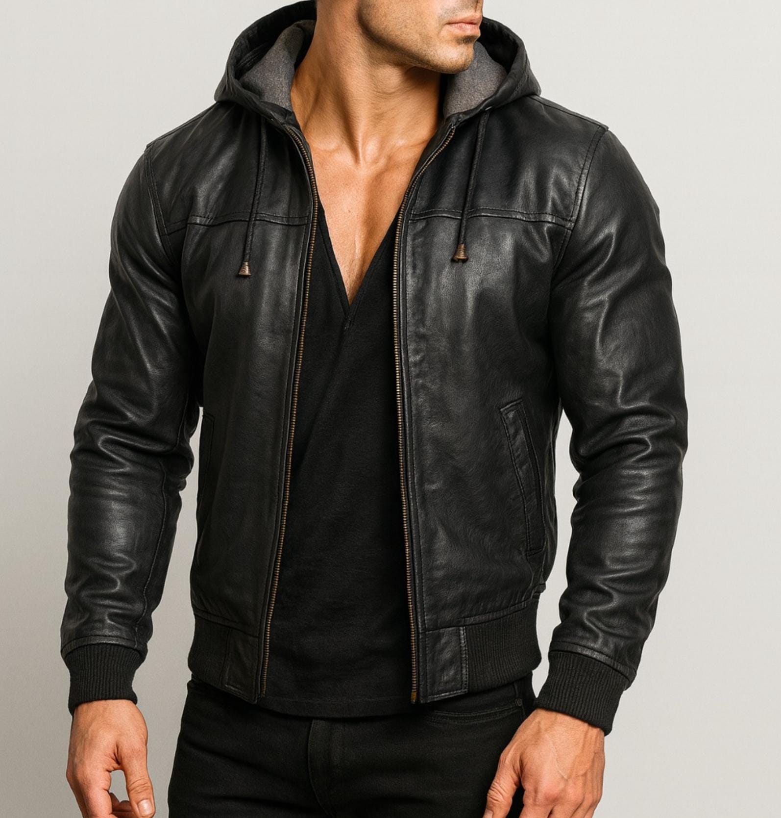 LAST NEST レザージップフーディ leather zip hoodie LAST NEST レザージップフーディ leather zip hoodie