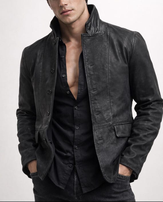 Black Suede Leather Jacket for Men – Timeless Design - Vault
