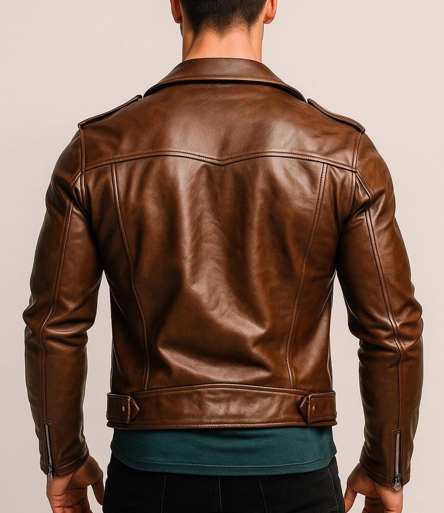 Handmade Sheepskin Leather Jacket: Classic Winter Coat for Men - Etsy