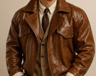 Early 2000s Minimalist Brown Leather Gap Jacket - Etsy